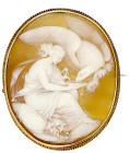 Schmuck und Accessoires aus Gold

Broschen

Große ovale Historismus-Kameo-Brosche um 1860. Gelbgold 750/1000. Das Kameo mit weißer Darstellung der...