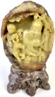 CHINA und Südostasien

China

Varia

Jade-Relief des Gottes Fu mit Kind auf einem Hirsch, auf Sockel aus lila Gestein. Gesamthöhe 13 cm. Fu steh...