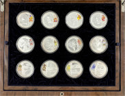 CHINA und Südostasien

China

Volksrepublik, seit 1949

12 verschiedene 10 Yuan Farbsilbermünzen (je 1 Unze) 2008 zur Olympiade in Peking. Kpl. ...