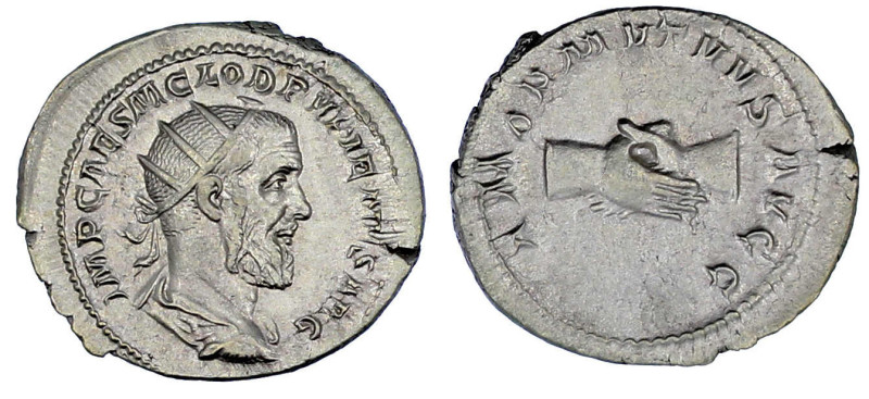 Römische Münzen

Kaiserzeit

Pupienus, 238

Antoninian 238 Drap. Brb. mit ...