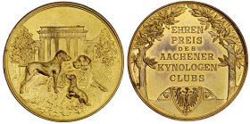 Altdeutsche Münzen und Medaillen

Aachen

Freie Reichsstadt, 1200-1815

Vergoldete Bronzemedaille o.J.(1915) von Oertel. Ehrenpreis des Aachener...