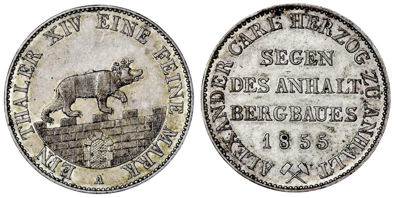 Altdeutsche Münzen und Medaillen

Anhalt-Bernburg

Alexander Carl, 1834-1863...