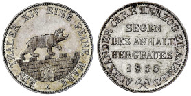 Altdeutsche Münzen und Medaillen

Anhalt-Bernburg

Alexander Carl, 1834-1863

Ausbeutetaler 1855 A. fast vorzüglich. Jaeger 66. Thun 3. AKS 16. ...
