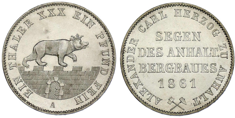 Altdeutsche Münzen und Medaillen

Anhalt-Bernburg

Alexander Carl, 1834-1863...