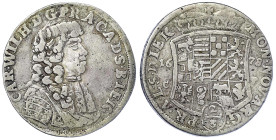 Altdeutsche Münzen und Medaillen

Anhalt-Zerbst

Carl Wilhelm, 1667-1718

2/3 Taler (Gulden) 1678 CP, Zerbst. 16,67 g. sehr schön. Mann 252. Dav...