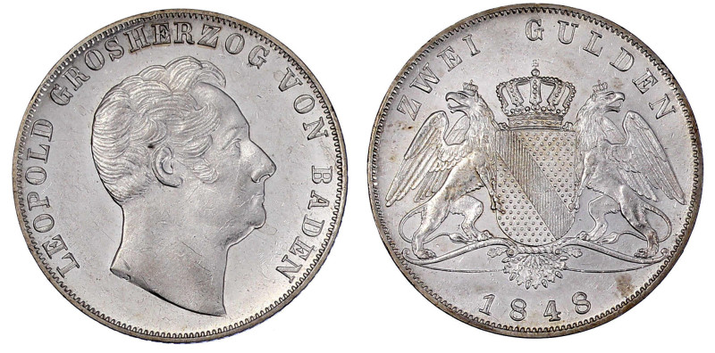 Altdeutsche Münzen und Medaillen

Baden-Durlach

Leopold, 1830-1852

Doppe...