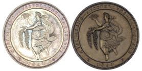 Altdeutsche Münzen und Medaillen

Baden-Durlach

Friedrich I., 1852-1907

2 Stück: Silber- und Bronzemedaille 1892 von M. Mayer. Badischer Lande...
