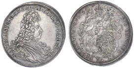 Altdeutsche Münzen und Medaillen

Bayern

Maximilian II. Emanuel, 1679-1726

Reichstaler 1694. Brustb. mit langer Perücke n.r./Madonna hinter Wa...