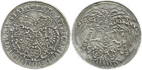 Altdeutsche Münzen und Medaillen

Bayern

Maximilian II. Emanuel, 1679-1726

Silberabschlag von den Stempeln des Doppeldukaten 1697, München. Pr...
