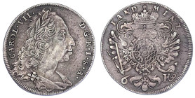 Altdeutsche Münzen und Medaillen

Bayern

Karl Albrecht, 1726-1745

6 Kreuzer 1744, mit Kaisertitel. sehr schön, schöne Patina. Hahn 276. Wittel...