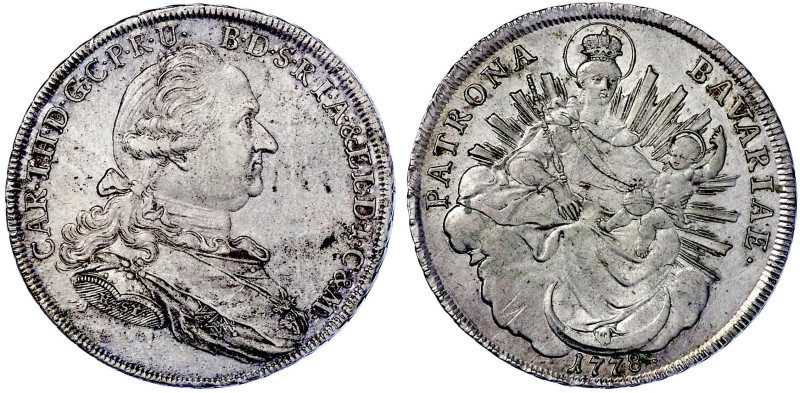 Altdeutsche Münzen und Medaillen

Bayern

Karl Theodor, 1777-1799

Madonne...