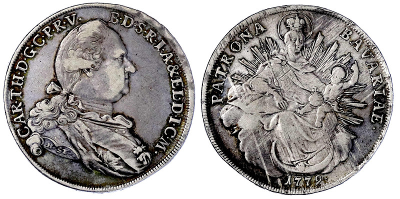Altdeutsche Münzen und Medaillen

Bayern

Karl Theodor, 1777-1799

Madonne...