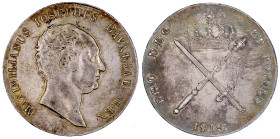 Altdeutsche Münzen und Medaillen

Bayern

Maximilian IV. (I.) Joseph, 1799-1806-1825

Kronentaler 1818. fast vorzüglich, schöne Patina. Jaeger 1...