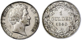 Altdeutsche Münzen und Medaillen

Bayern

Ludwig I., 1825-1848

Gulden 1840. sehr schön/vorzüglich. Jaeger 62. AKS 78.