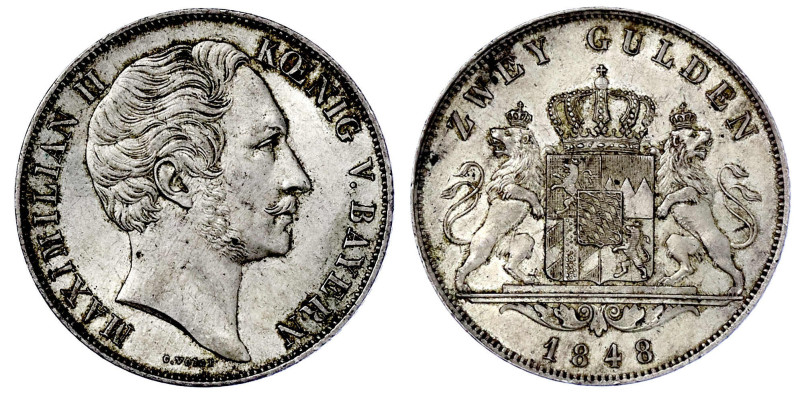 Altdeutsche Münzen und Medaillen

Bayern

Maximilian II. Joseph, 1848-1864
...