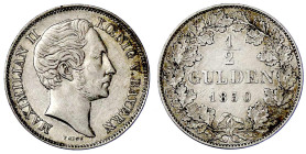 Altdeutsche Münzen und Medaillen

Bayern

Maximilian II. Joseph, 1848-1864

1/2 Gulden 1850 fast vorzüglich. Jaeger 81. AKS 152.