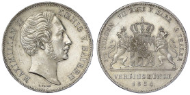 Altdeutsche Münzen und Medaillen

Bayern

Maximilian II. Joseph, 1848-1864

Doppeltaler 1854. sehr schön/vorzüglich, kl. Kratzer. Jaeger 85. Thu...