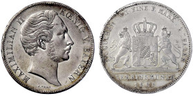 Altdeutsche Münzen und Medaillen

Bayern

Maximilian II. Joseph, 1848-1864

Doppeltaler 1855. sehr schön/vorzüglich, Randfehler. Jaeger 85. Thun...