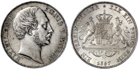 Altdeutsche Münzen und Medaillen

Bayern

Maximilian II. Joseph, 1848-1864

Vereinstaler 1857. vorzüglich/Stempelglanz. Jaeger 94. Thun 98. AKS ...