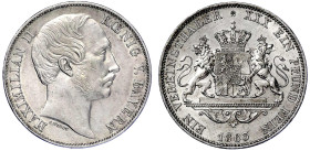 Altdeutsche Münzen und Medaillen

Bayern

Maximilian II. Joseph, 1848-1864

Vereinstaler 1863. fast vorzüglich, kl. Kratzer. Jaeger 94. Thun 98....