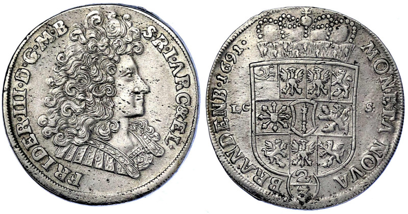 Altdeutsche Münzen und Medaillen

Brandenburg-Preußen

Friedrich III., 1688-...
