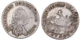 Altdeutsche Münzen und Medaillen

Brandenburg-Preußen

Friedrich II., 1740-1786

Reichstaler 1784 A, Berlin. 21,81 g. sehr schön. Olding 70. v. ...