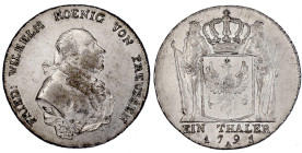 Altdeutsche Münzen und Medaillen

Brandenburg-Preußen

Friedrich Wilhelm II., 1786-1797

Reichstaler 1791 A, Berlin. 22,14 g. gutes vorzüglich, ...