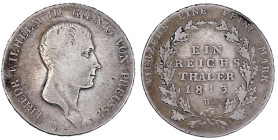 Altdeutsche Münzen und Medaillen

Brandenburg-Preußen

Friedrich Wilhelm III., 1797-1840

Taler 1813 B, Glatz. sehr schön. Jaeger 33. Thun 244. ...