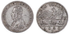 Altdeutsche Münzen und Medaillen

Brandenburg-Preußen

Friedrich Wilhelm III., 1797-1840

Taler 1820 D, Düsseldorf. gutes sehr schön. Jaeger 37....