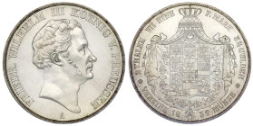 Altdeutsche Münzen und Medaillen

Brandenburg-Preußen

Friedrich Wilhelm III., 1797-1840

Vereinsdoppeltaler 1839 A, Berlin. vorzüglich/Stempelg...