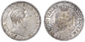 Altdeutsche Münzen und Medaillen

Brandenburg-Preußen

Friedrich Wilhelm IV., 1840-1861

1/6 Taler 1842 A. Stempelglanz, Prachtexemplar. Jaeger ...