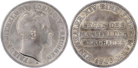 Altdeutsche Münzen und Medaillen

Brandenburg-Preußen

Friedrich Wilhelm IV., 1840-1861

Ausbeutetaler 1843 A. sehr schön. Jaeger 75. Thun 257. ...