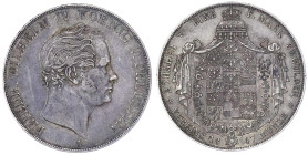 Altdeutsche Münzen und Medaillen

Brandenburg-Preußen

Friedrich Wilhelm IV., 1840-1861

Vereinsdoppeltaler 1847 A. fast vorzüglich, schöne Pati...