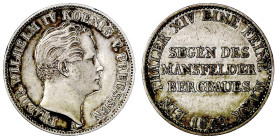 Altdeutsche Münzen und Medaillen

Brandenburg-Preußen

Friedrich Wilhelm IV., 1840-1861

Ausbeutetaler 1849 A. sehr schön, feine Tönung. Jaeger ...