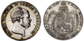 Altdeutsche Münzen und Medaillen

Brandenburg-Preußen

Friedrich Wilhelm IV., 1840-1861

Vereinsdoppeltaler 1854 A. fast vorzüglich, etwas berie...