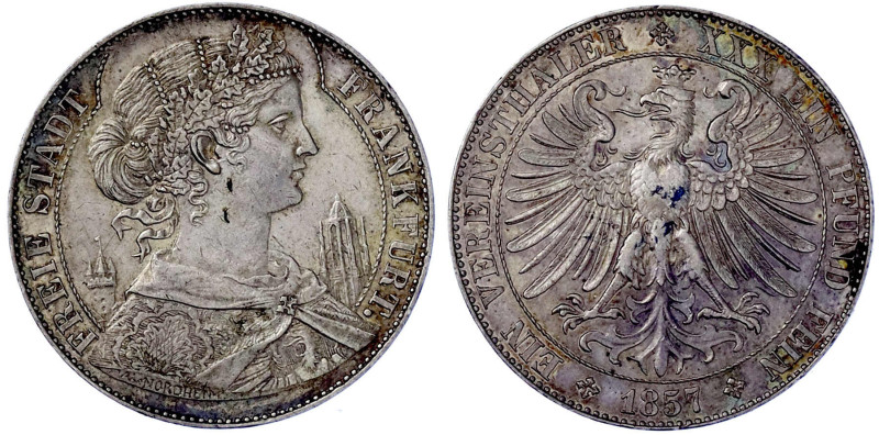 Altdeutsche Münzen und Medaillen

Frankfurt-Stadt

Vereinsthaler 1857. Franc...