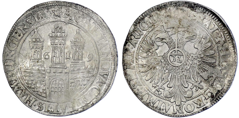 Altdeutsche Münzen und Medaillen

Hamburg-Stadt

Reichstaler 1619 mit Titel ...