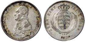 Altdeutsche Münzen und Medaillen

Sachsen-Albertinische Linie

Friedrich August I., 1806-1827

Konventionstaler 1821 IGS, Dresden. Seltenes Jahr...