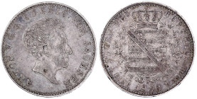 Altdeutsche Münzen und Medaillen

Sachsen-Albertinische Linie

Anton, 1827-1836

Ausbeutetaler 1830 S. Segen des Bergbaus. sehr schön, kl. Randf...