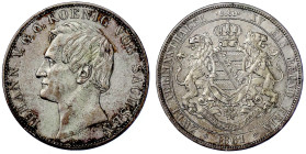 Altdeutsche Münzen und Medaillen

Sachsen-Albertinische Linie

Johann, 1854-1873

Vereinsdoppeltaler 1861 B. sehr schön/vorzüglich, Randfehler. ...