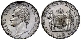 Altdeutsche Münzen und Medaillen

Sachsen-Albertinische Linie

Johann, 1854-1873

Ausbeutevereinstaler 1862 B. vorzüglich/Stempelglanz. Jaeger 1...