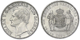 Altdeutsche Münzen und Medaillen

Sachsen-Albertinische Linie

Johann, 1854-1873

Ausbeutetaler 1864 B. vorzüglich/Stempelglanz, Prachtexemplar....