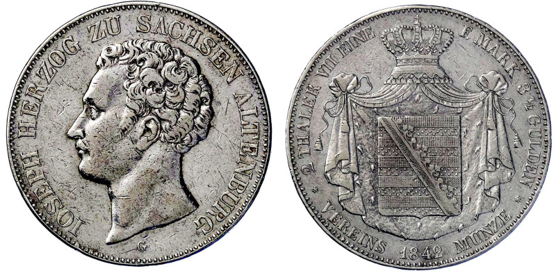 Altdeutsche Münzen und Medaillen

Sachsen-Altenburg

Joseph, 1834-1848

Do...
