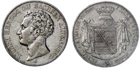Altdeutsche Münzen und Medaillen

Sachsen-Altenburg

Joseph, 1834-1848

Doppeltaler 1842 G. Auflage nur 4700 Ex. sehr schön, kl. Kratzer und min...