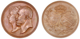 Altdeutsche Münzen und Medaillen

Sachsen-Altenburg

Joseph, 1834-1848

Bronzemedaille 1898 von Schultz. Silberhochzeit seiner Tochter Marie mit...