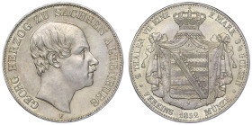 Altdeutsche Münzen und Medaillen

Sachsen-Altenburg

Georg, 1848-1853

Doppeltaler 1852 F. gutes vorzüglich, etwas berieben. Jaeger 112. Thun 35...