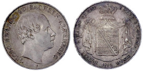 Altdeutsche Münzen und Medaillen

Sachsen-Altenburg

Georg, 1848-1853

Doppeltaler 1852 F. gutes sehr schön, Randfehler, schöne Patina. Jaeger 1...