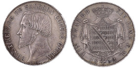 Altdeutsche Münzen und Medaillen

Sachsen-Coburg-Gotha

Ernst II., 1844-1893

Taler 1852 F. vorzüglich/Stempelglanz, feine gleichm. Patina, min....