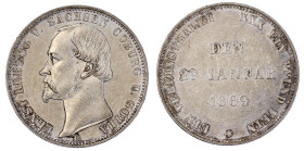 Altdeutsche Münzen und Medaillen

Sachsen-Coburg-Gotha

Ernst II., 1844-1893

Vereinstaler 1869 B. Auf das 25. Regierungsjubiläum. gutes vorzügl...