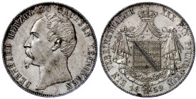 Altdeutsche Münzen und Medaillen

Sachsen-Meiningen

Bernhard II., 1821-1866

Vereinstaler 1859. sehr schön/vorzüglich, kl. Kratzer. Jaeger 450....